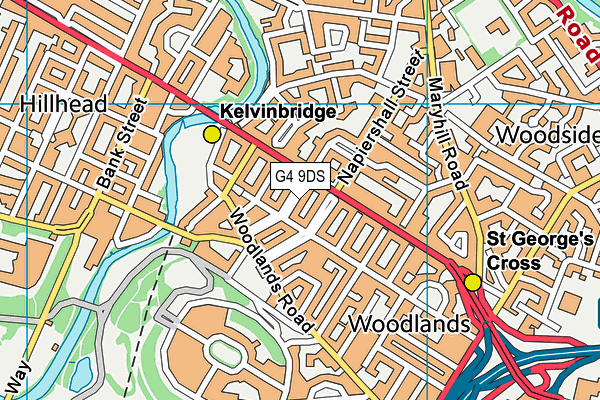 G4 9DS map - OS VectorMap District (Ordnance Survey)