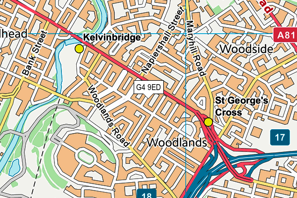 G4 9ED map - OS VectorMap District (Ordnance Survey)