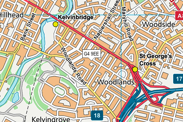 G4 9EE map - OS VectorMap District (Ordnance Survey)