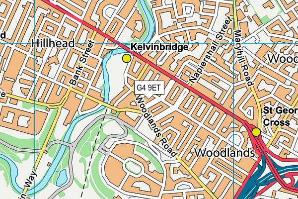 G4 9ET map - OS VectorMap District (Ordnance Survey)