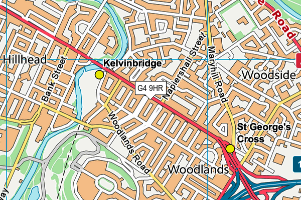 G4 9HR map - OS VectorMap District (Ordnance Survey)