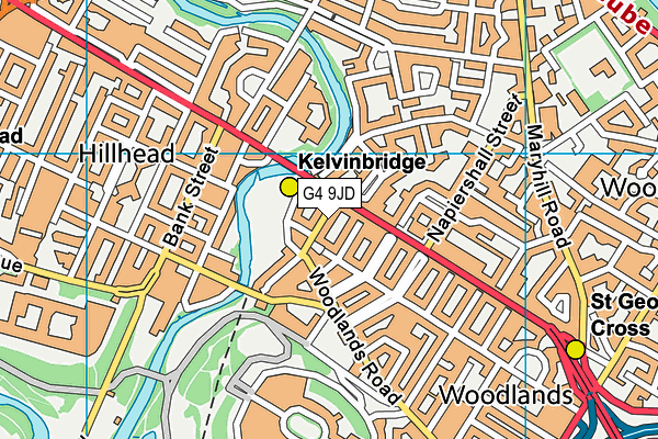 G4 9JD map - OS VectorMap District (Ordnance Survey)