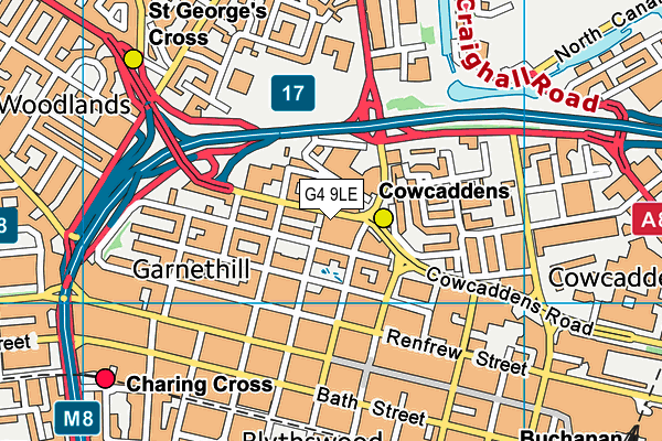 G4 9LE map - OS VectorMap District (Ordnance Survey)