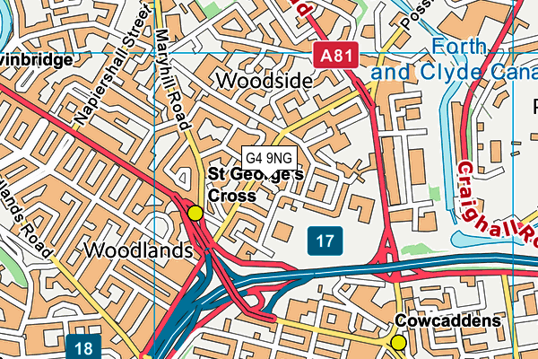 G4 9NG map - OS VectorMap District (Ordnance Survey)