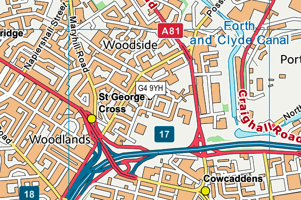 G4 9YH map - OS VectorMap District (Ordnance Survey)