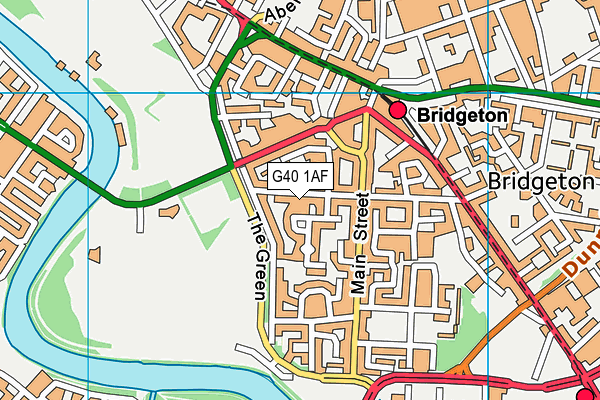 G40 1AF map - OS VectorMap District (Ordnance Survey)