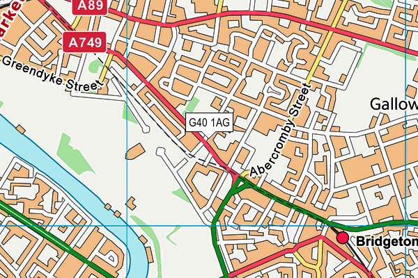 G40 1AG map - OS VectorMap District (Ordnance Survey)