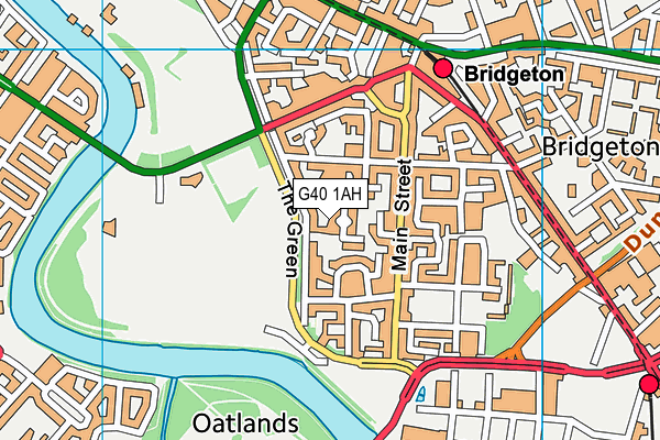 G40 1AH map - OS VectorMap District (Ordnance Survey)