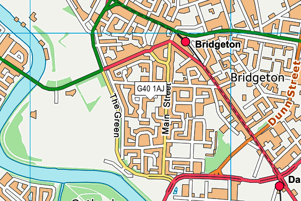 G40 1AJ map - OS VectorMap District (Ordnance Survey)