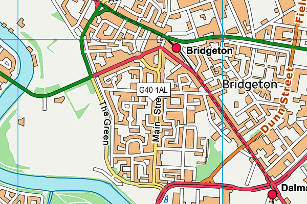 G40 1AL map - OS VectorMap District (Ordnance Survey)