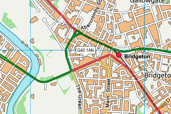 G40 1AN map - OS VectorMap District (Ordnance Survey)