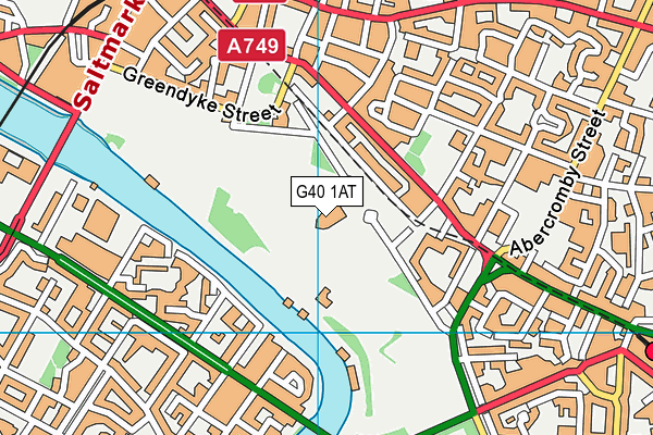 G40 1AT map - OS VectorMap District (Ordnance Survey)