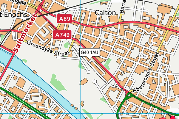 G40 1AU map - OS VectorMap District (Ordnance Survey)