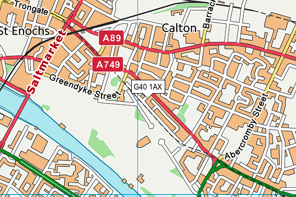 G40 1AX map - OS VectorMap District (Ordnance Survey)