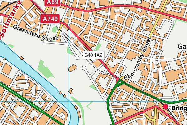 G40 1AZ map - OS VectorMap District (Ordnance Survey)