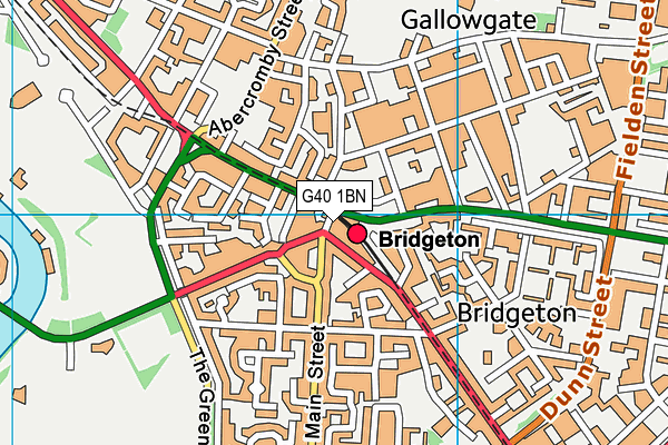 G40 1BN map - OS VectorMap District (Ordnance Survey)