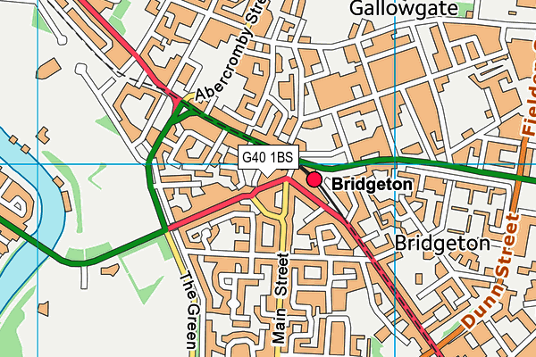 G40 1BS map - OS VectorMap District (Ordnance Survey)