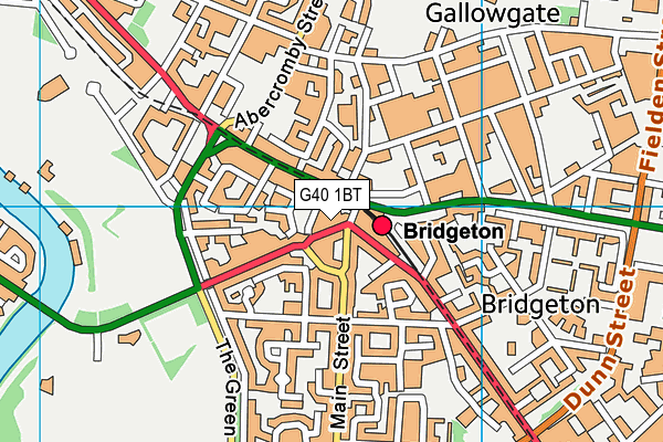 G40 1BT map - OS VectorMap District (Ordnance Survey)