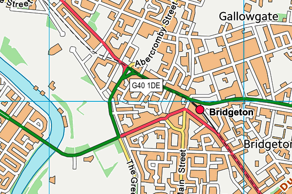 G40 1DE map - OS VectorMap District (Ordnance Survey)