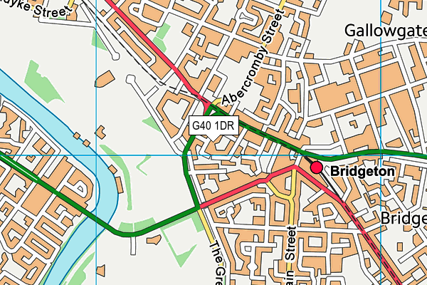 G40 1DR map - OS VectorMap District (Ordnance Survey)