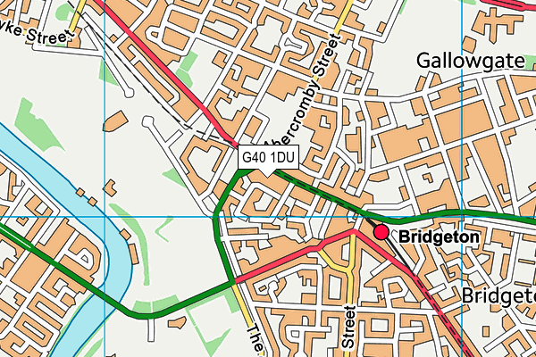 G40 1DU map - OS VectorMap District (Ordnance Survey)