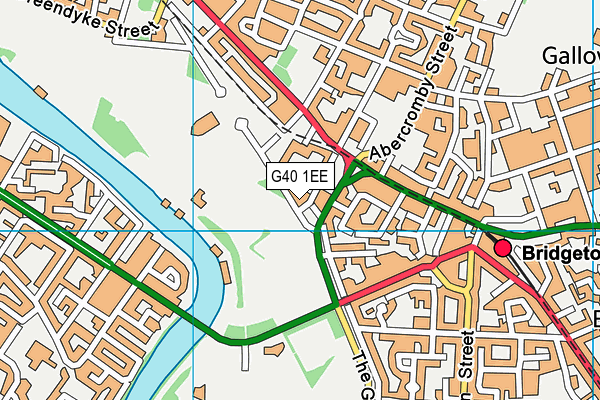 G40 1EE map - OS VectorMap District (Ordnance Survey)