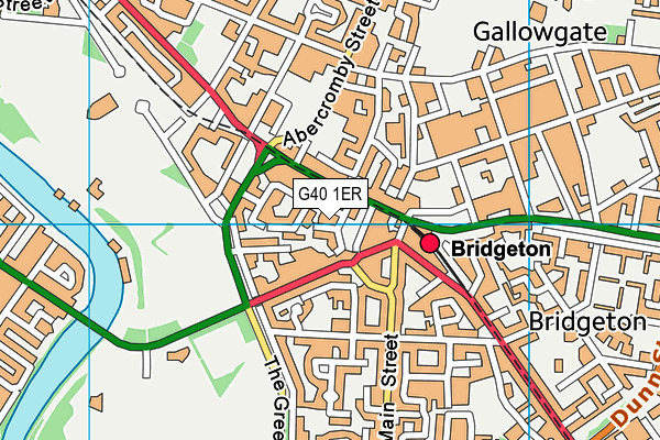 G40 1ER map - OS VectorMap District (Ordnance Survey)