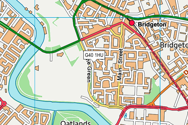 G40 1HU map - OS VectorMap District (Ordnance Survey)