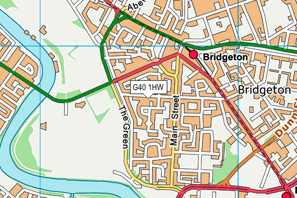 G40 1HW map - OS VectorMap District (Ordnance Survey)