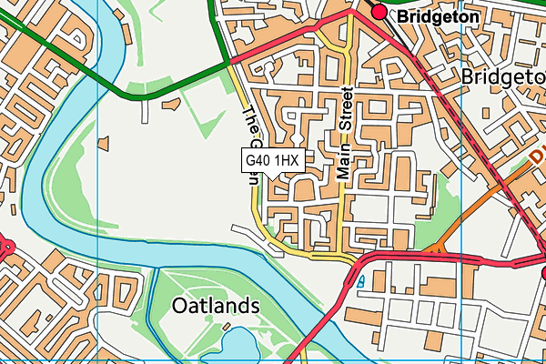 G40 1HX map - OS VectorMap District (Ordnance Survey)