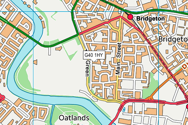 G40 1HY map - OS VectorMap District (Ordnance Survey)