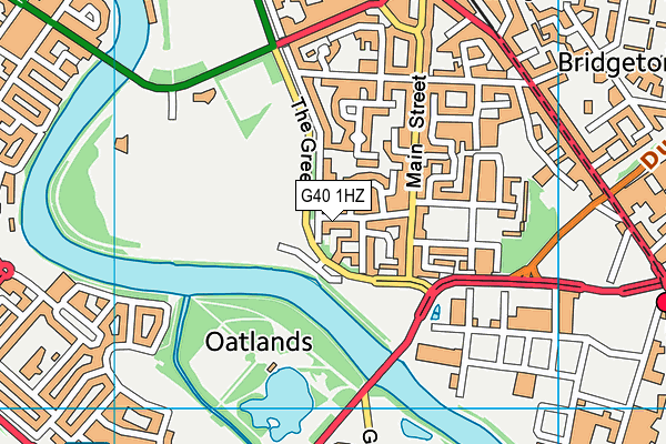 G40 1HZ map - OS VectorMap District (Ordnance Survey)