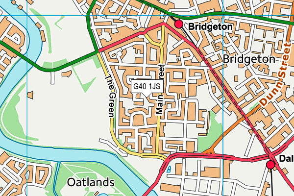 G40 1JS map - OS VectorMap District (Ordnance Survey)