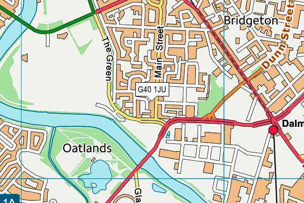 G40 1JU map - OS VectorMap District (Ordnance Survey)