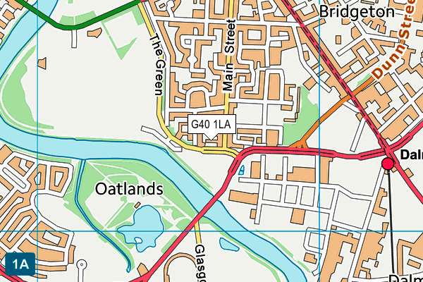 G40 1LA map - OS VectorMap District (Ordnance Survey)