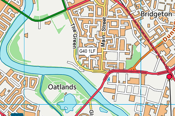 G40 1LF map - OS VectorMap District (Ordnance Survey)