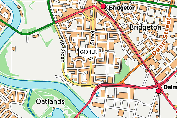 G40 1LR map - OS VectorMap District (Ordnance Survey)