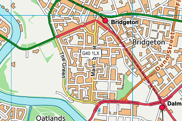 G40 1LX map - OS VectorMap District (Ordnance Survey)