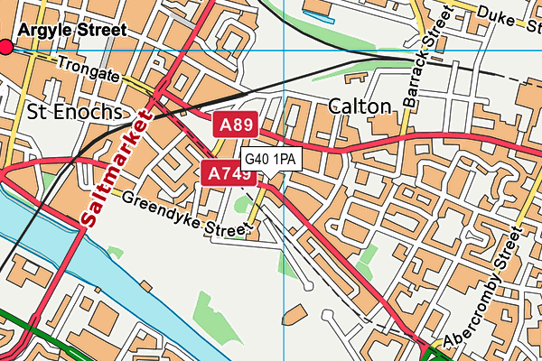 G40 1PA map - OS VectorMap District (Ordnance Survey)