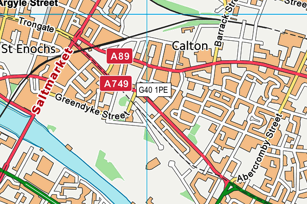 G40 1PE map - OS VectorMap District (Ordnance Survey)