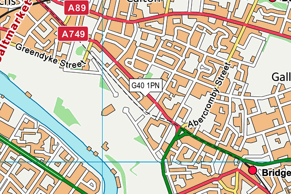 G40 1PN map - OS VectorMap District (Ordnance Survey)