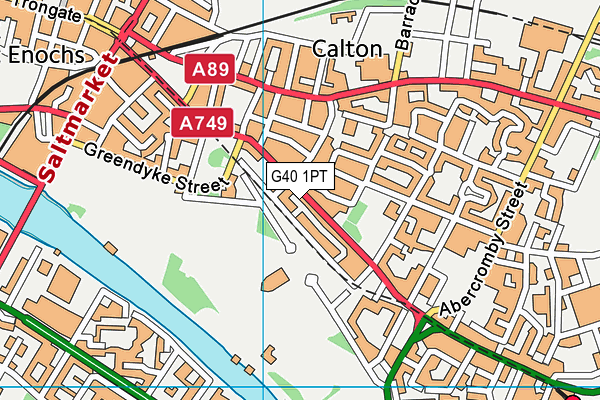 G40 1PT map - OS VectorMap District (Ordnance Survey)