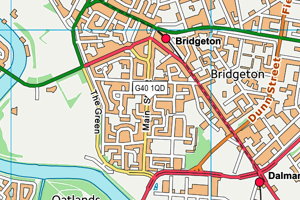 G40 1QD map - OS VectorMap District (Ordnance Survey)