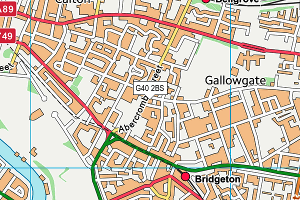 G40 2BS map - OS VectorMap District (Ordnance Survey)