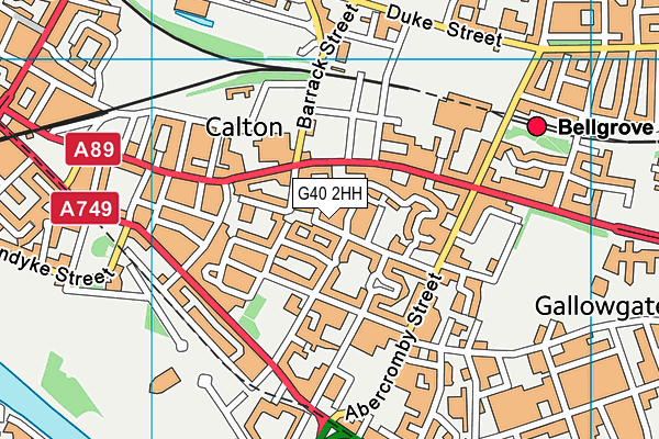 G40 2HH map - OS VectorMap District (Ordnance Survey)