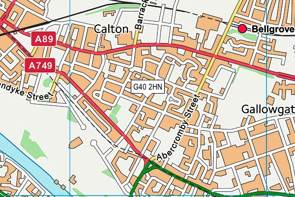 G40 2HN map - OS VectorMap District (Ordnance Survey)