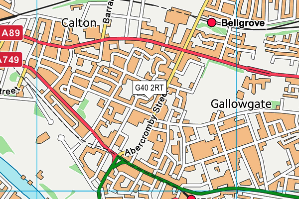 G40 2RT map - OS VectorMap District (Ordnance Survey)