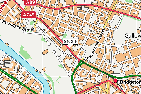 G40 2TF map - OS VectorMap District (Ordnance Survey)