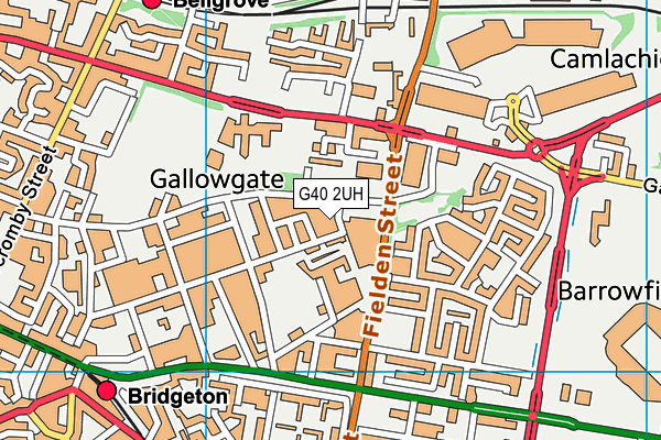 G40 2UH map - OS VectorMap District (Ordnance Survey)