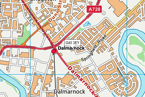 G40 3EY map - OS VectorMap District (Ordnance Survey)